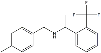 [(4-methylphenyl)methyl]({1-[2-(trifluoromethyl)phenyl]ethyl})amine Struktur