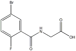 [(5-bromo-2-fluorobenzoyl)amino]acetic acid Struktur