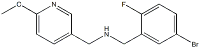 [(5-bromo-2-fluorophenyl)methyl][(6-methoxypyridin-3-yl)methyl]amine Struktur