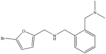 [(5-bromofuran-2-yl)methyl]({2-[(dimethylamino)methyl]phenyl}methyl)amine Struktur