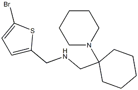 [(5-bromothiophen-2-yl)methyl]({[1-(piperidin-1-yl)cyclohexyl]methyl})amine Struktur