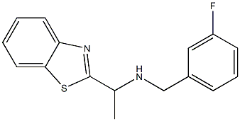 [1-(1,3-benzothiazol-2-yl)ethyl][(3-fluorophenyl)methyl]amine Struktur