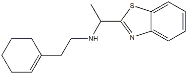 [1-(1,3-benzothiazol-2-yl)ethyl][2-(cyclohex-1-en-1-yl)ethyl]amine Struktur