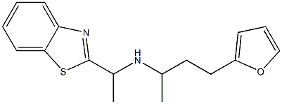 [1-(1,3-benzothiazol-2-yl)ethyl][4-(furan-2-yl)butan-2-yl]amine Struktur