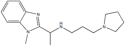 [1-(1-methyl-1H-1,3-benzodiazol-2-yl)ethyl][3-(pyrrolidin-1-yl)propyl]amine Struktur