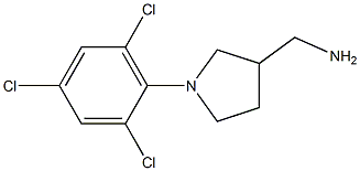 [1-(2,4,6-trichlorophenyl)pyrrolidin-3-yl]methanamine Struktur