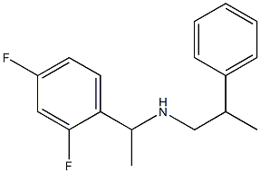 [1-(2,4-difluorophenyl)ethyl](2-phenylpropyl)amine Struktur