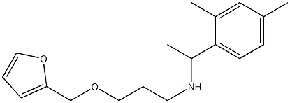 [1-(2,4-dimethylphenyl)ethyl][3-(furan-2-ylmethoxy)propyl]amine Struktur