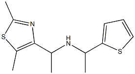 [1-(2,5-dimethyl-1,3-thiazol-4-yl)ethyl][1-(thiophen-2-yl)ethyl]amine Struktur