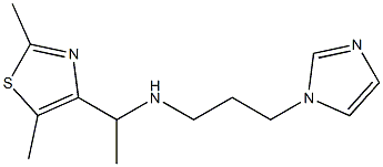 [1-(2,5-dimethyl-1,3-thiazol-4-yl)ethyl][3-(1H-imidazol-1-yl)propyl]amine Struktur