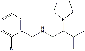 [1-(2-bromophenyl)ethyl][3-methyl-2-(pyrrolidin-1-yl)butyl]amine Struktur