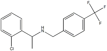 [1-(2-chlorophenyl)ethyl]({[4-(trifluoromethyl)phenyl]methyl})amine Struktur