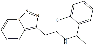 [1-(2-chlorophenyl)ethyl](2-{[1,2,4]triazolo[3,4-a]pyridin-3-yl}ethyl)amine Struktur