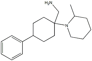 [1-(2-methylpiperidin-1-yl)-4-phenylcyclohexyl]methanamine Struktur