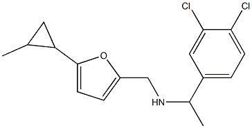 [1-(3,4-dichlorophenyl)ethyl]({[5-(2-methylcyclopropyl)furan-2-yl]methyl})amine Struktur