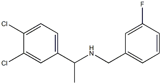 [1-(3,4-dichlorophenyl)ethyl][(3-fluorophenyl)methyl]amine Struktur