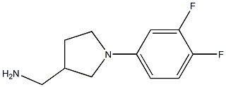 [1-(3,4-difluorophenyl)pyrrolidin-3-yl]methylamine Struktur