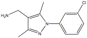 [1-(3-chlorophenyl)-3,5-dimethyl-1H-pyrazol-4-yl]methylamine Struktur