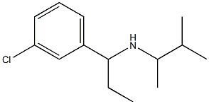 [1-(3-chlorophenyl)propyl](3-methylbutan-2-yl)amine Struktur