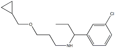 [1-(3-chlorophenyl)propyl][3-(cyclopropylmethoxy)propyl]amine Struktur