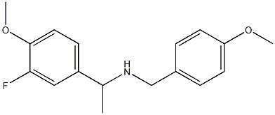 [1-(3-fluoro-4-methoxyphenyl)ethyl][(4-methoxyphenyl)methyl]amine Struktur