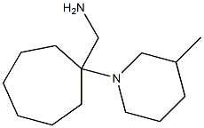 [1-(3-methylpiperidin-1-yl)cycloheptyl]methanamine Struktur