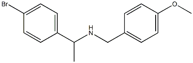 [1-(4-bromophenyl)ethyl][(4-methoxyphenyl)methyl]amine Struktur