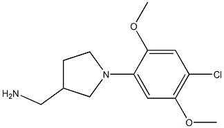 [1-(4-chloro-2,5-dimethoxyphenyl)pyrrolidin-3-yl]methylamine Struktur