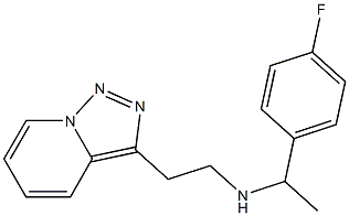 [1-(4-fluorophenyl)ethyl](2-{[1,2,4]triazolo[3,4-a]pyridin-3-yl}ethyl)amine Struktur