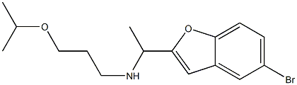 [1-(5-bromo-1-benzofuran-2-yl)ethyl][3-(propan-2-yloxy)propyl]amine Struktur