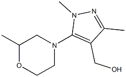 [1,3-dimethyl-5-(2-methylmorpholin-4-yl)-1H-pyrazol-4-yl]methanol Struktur