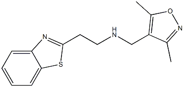 [2-(1,3-benzothiazol-2-yl)ethyl][(3,5-dimethyl-1,2-oxazol-4-yl)methyl]amine Struktur