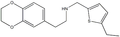 [2-(2,3-dihydro-1,4-benzodioxin-6-yl)ethyl][(5-ethylthiophen-2-yl)methyl]amine Struktur