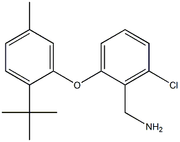 [2-(2-tert-butyl-5-methylphenoxy)-6-chlorophenyl]methanamine Struktur