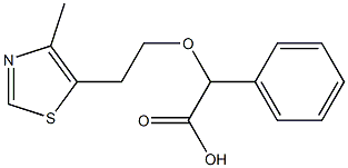 [2-(4-methyl-1,3-thiazol-5-yl)ethoxy](phenyl)acetic acid Struktur