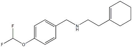 [2-(cyclohex-1-en-1-yl)ethyl]({[4-(difluoromethoxy)phenyl]methyl})amine Struktur