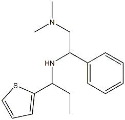 [2-(dimethylamino)-1-phenylethyl][1-(thiophen-2-yl)propyl]amine Struktur