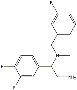 [2-amino-1-(3,4-difluorophenyl)ethyl][(3-fluorophenyl)methyl]methylamine Struktur