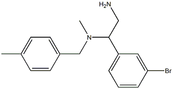 [2-amino-1-(3-bromophenyl)ethyl](methyl)[(4-methylphenyl)methyl]amine Struktur