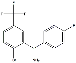 [2-bromo-5-(trifluoromethyl)phenyl](4-fluorophenyl)methanamine Struktur