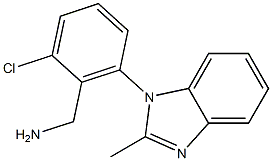 [2-chloro-6-(2-methyl-1H-1,3-benzodiazol-1-yl)phenyl]methanamine Struktur