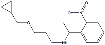 [3-(cyclopropylmethoxy)propyl][1-(2-nitrophenyl)ethyl]amine Struktur