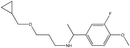 [3-(cyclopropylmethoxy)propyl][1-(3-fluoro-4-methoxyphenyl)ethyl]amine Struktur