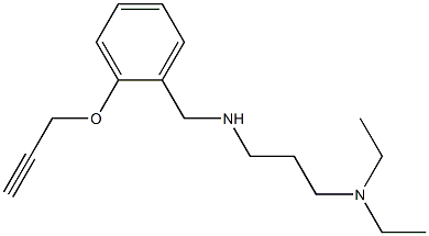 [3-(diethylamino)propyl]({[2-(prop-2-yn-1-yloxy)phenyl]methyl})amine Struktur