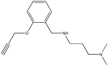 [3-(dimethylamino)propyl]({[2-(prop-2-yn-1-yloxy)phenyl]methyl})amine Struktur