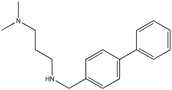 [3-(dimethylamino)propyl][(4-phenylphenyl)methyl]amine Struktur