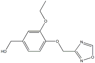 [3-ethoxy-4-(1,2,4-oxadiazol-3-ylmethoxy)phenyl]methanol Struktur