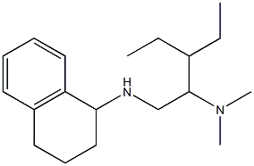 [3-ethyl-1-(1,2,3,4-tetrahydronaphthalen-1-ylamino)pentan-2-yl]dimethylamine Struktur