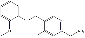 [3-fluoro-4-(2-methoxyphenoxymethyl)phenyl]methanamine Struktur