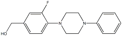 [3-fluoro-4-(4-phenylpiperazin-1-yl)phenyl]methanol Struktur